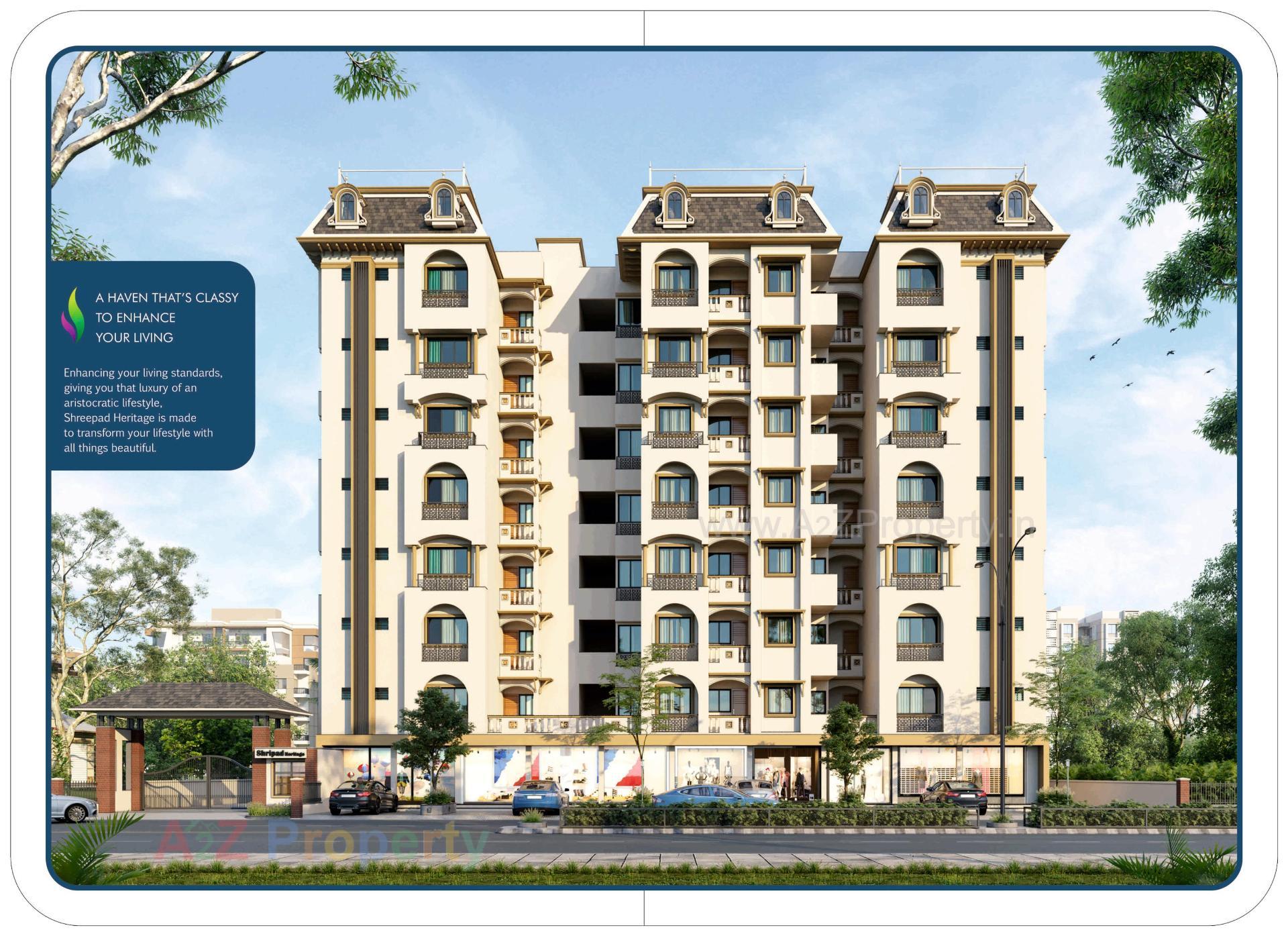 3D Elevation of real estate project Shripad Heritage located at Vastral, Ahmedabad, Gujarat