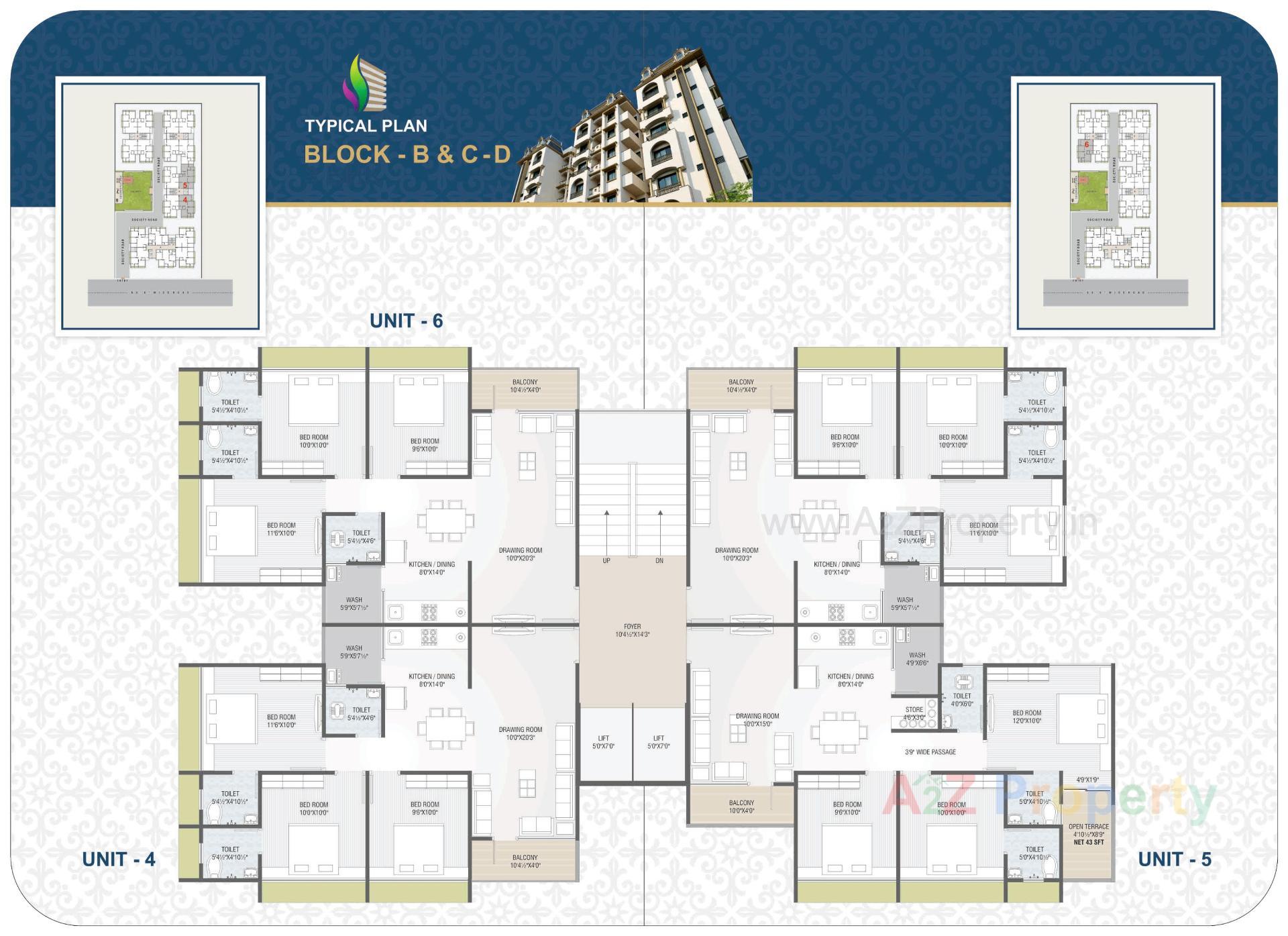 Layout of real estate project Shripad Heritage located at Vastral, Ahmedabad, Gujarat