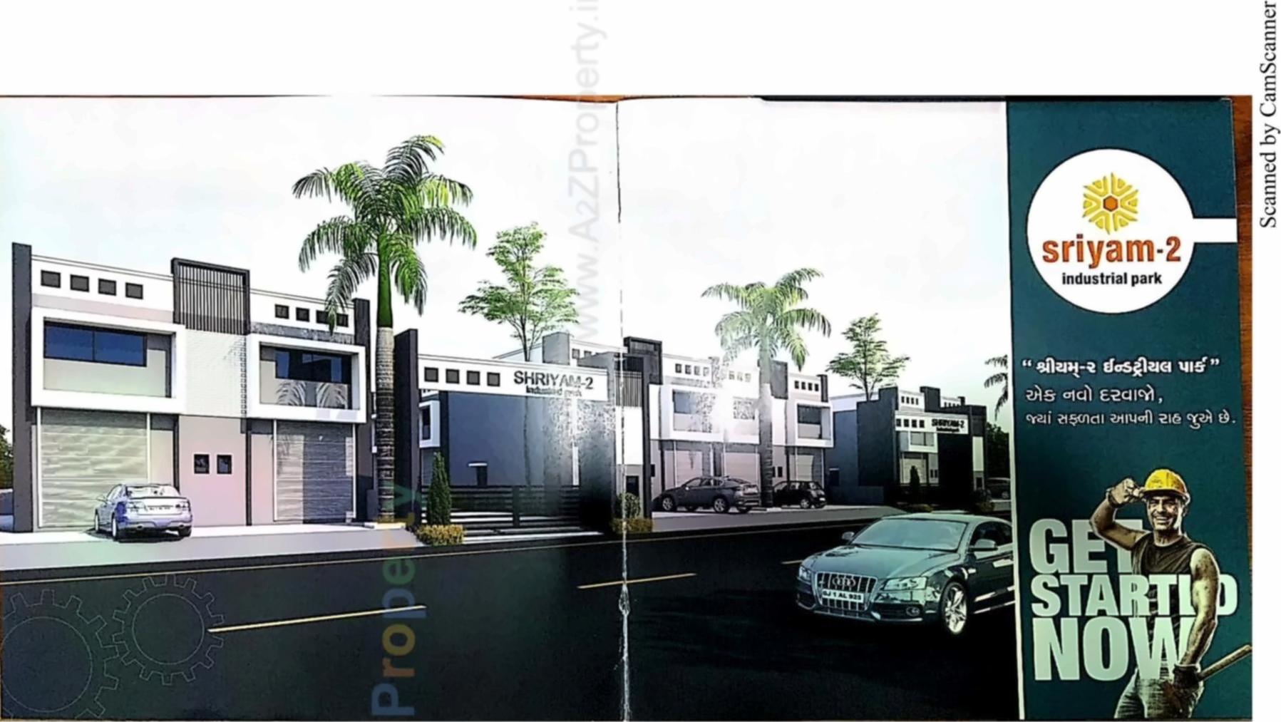 3D Elevation of real estate project Shriyam  Industrial Park located at Kathwada, Ahmedabad, Gujarat