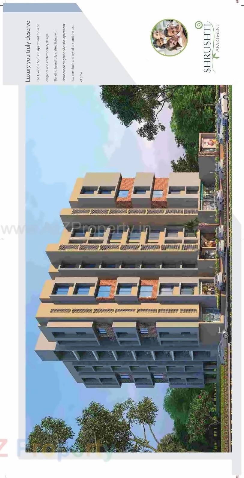 3D Elevation of real estate project Shrushti Apartment located at Vatva, Ahmedabad, Gujarat