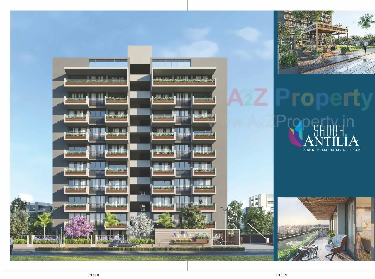 3D Elevation of real estate project Shubh Antilia located at Chandkheda, Ahmedabad, Gujarat