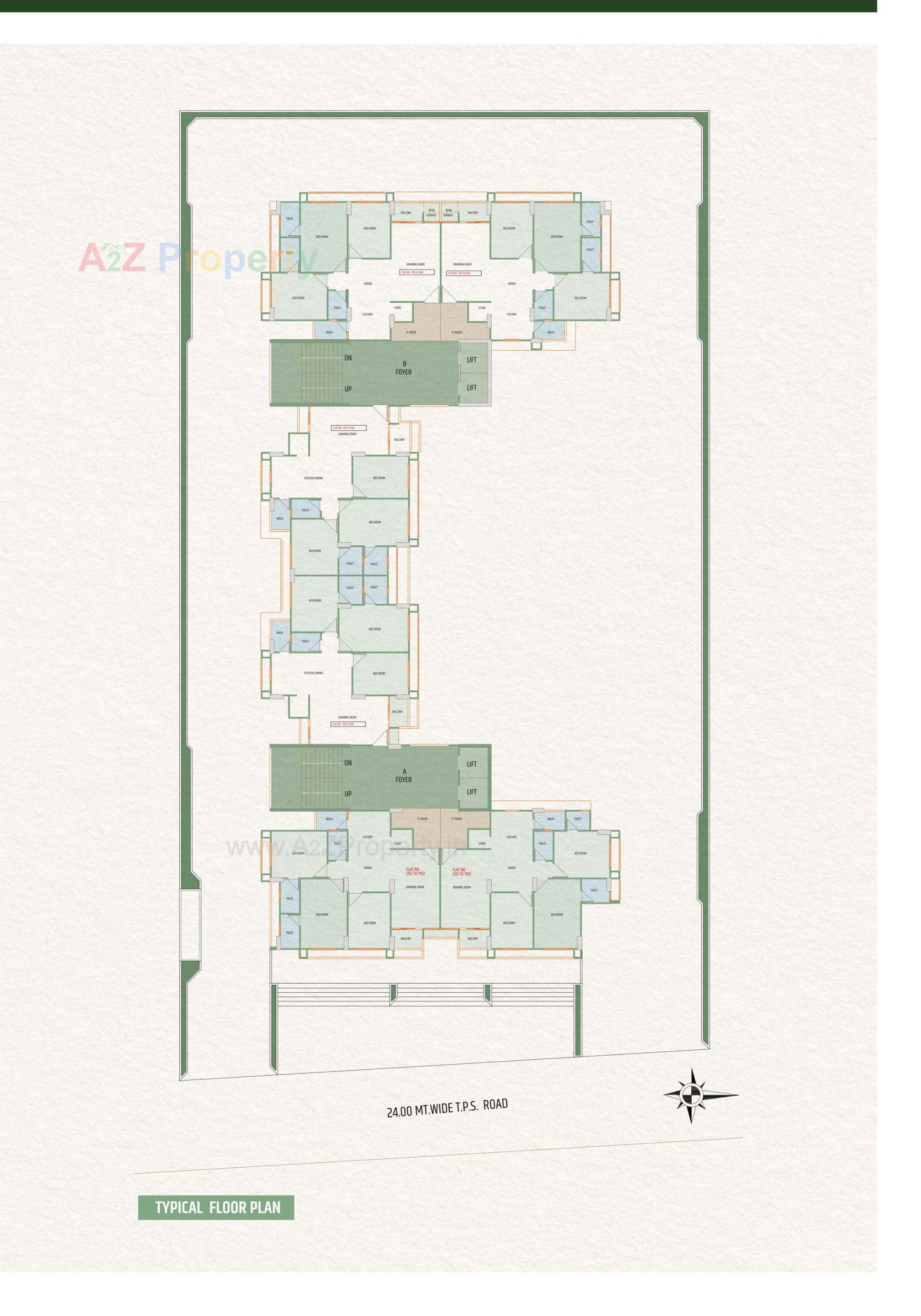 Layout of real estate project Shubh Green located at Tragad, Ahmedabad, Gujarat