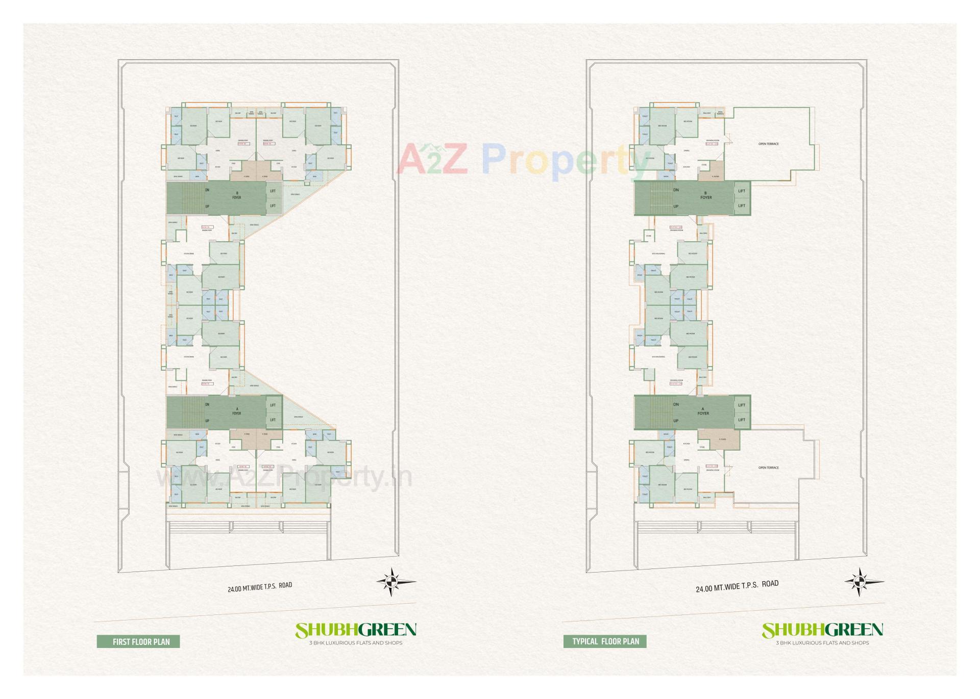 Layout of real estate project Shubh Green located at Tragad, Ahmedabad, Gujarat