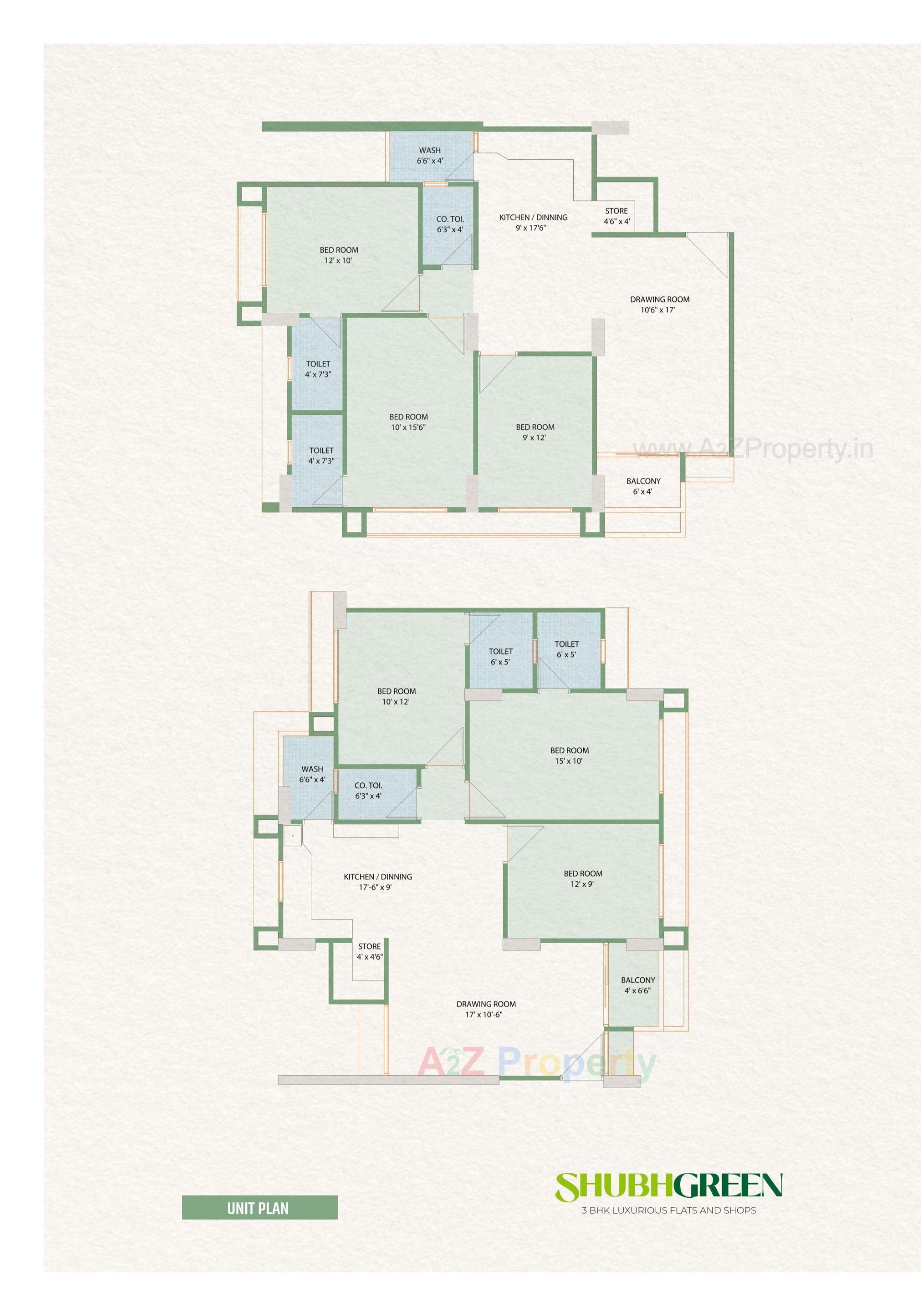 Layout of real estate project Shubh Green located at Tragad, Ahmedabad, Gujarat