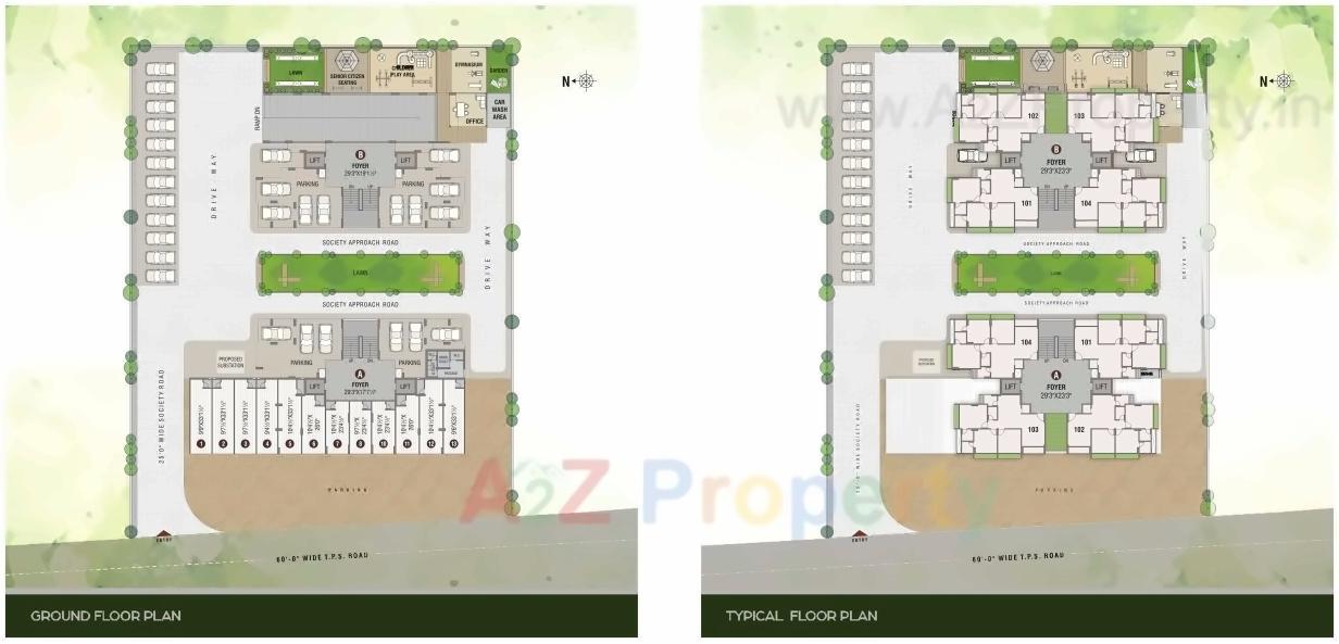 Layout of real estate project Shubh Greens located at Ahmedabad, Ahmedabad, Gujarat