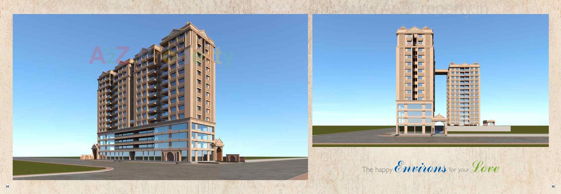 3D Elevation of real estate project Shubh Labh Heights located at Bilasiya, Ahmedabad, Gujarat