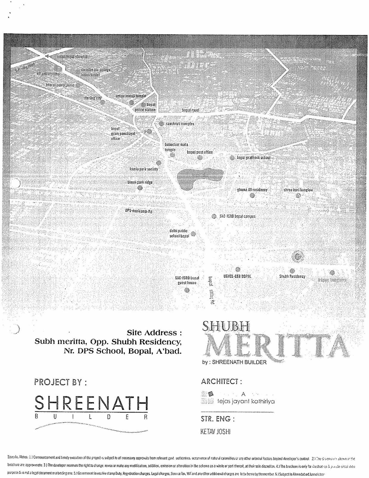  of real estate project Shubh Meritta located at Bopal, Ahmedabad, Gujarat