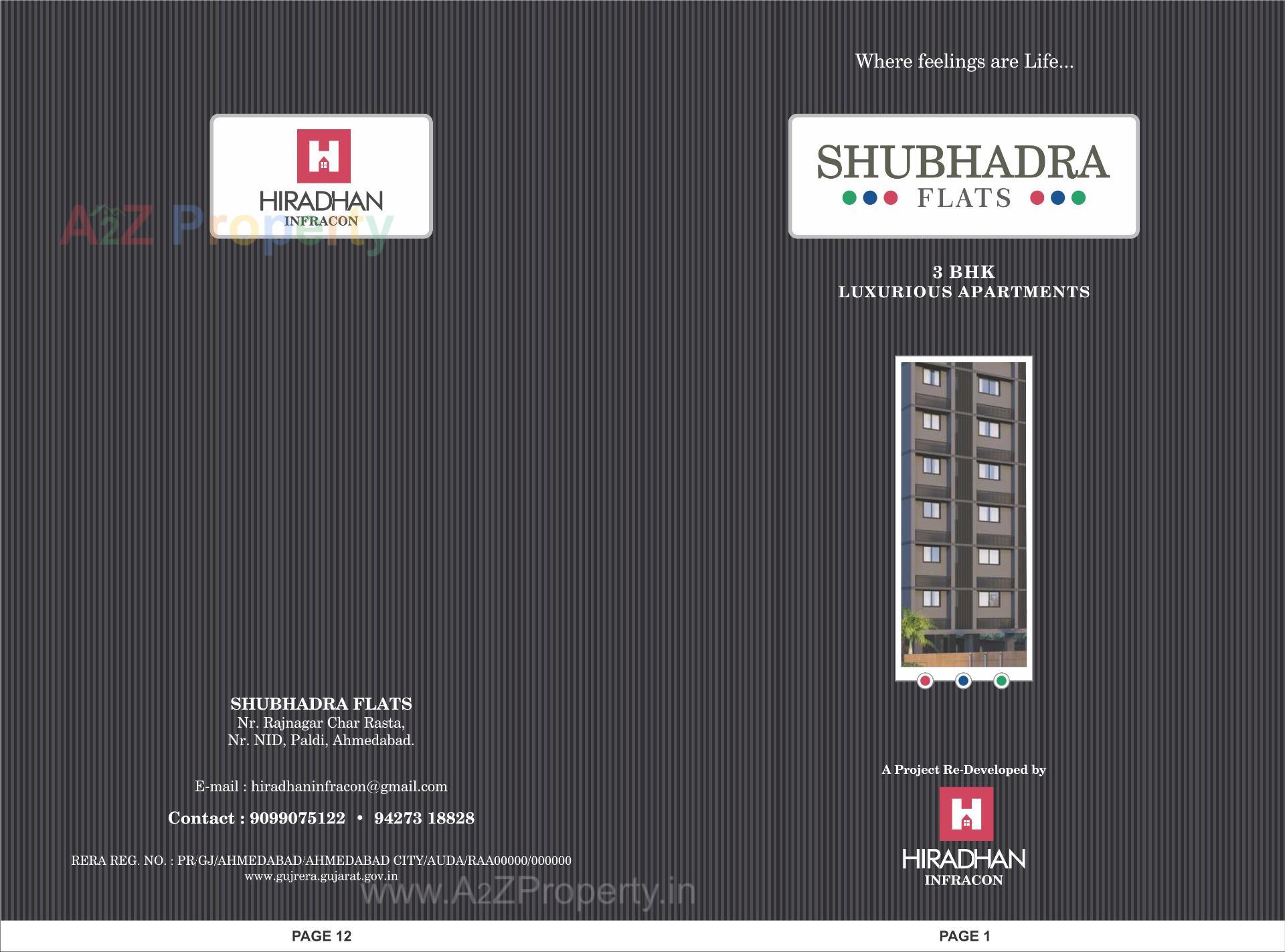  of real estate project Shubhadra Flats located at Paldi, Ahmedabad, Gujarat