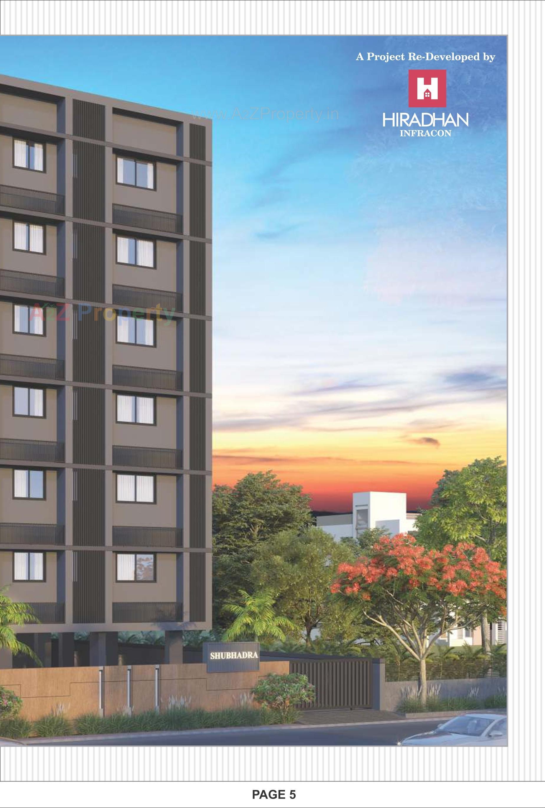 3D Elevation of real estate project Shubhadra Flats located at Paldi, Ahmedabad, Gujarat