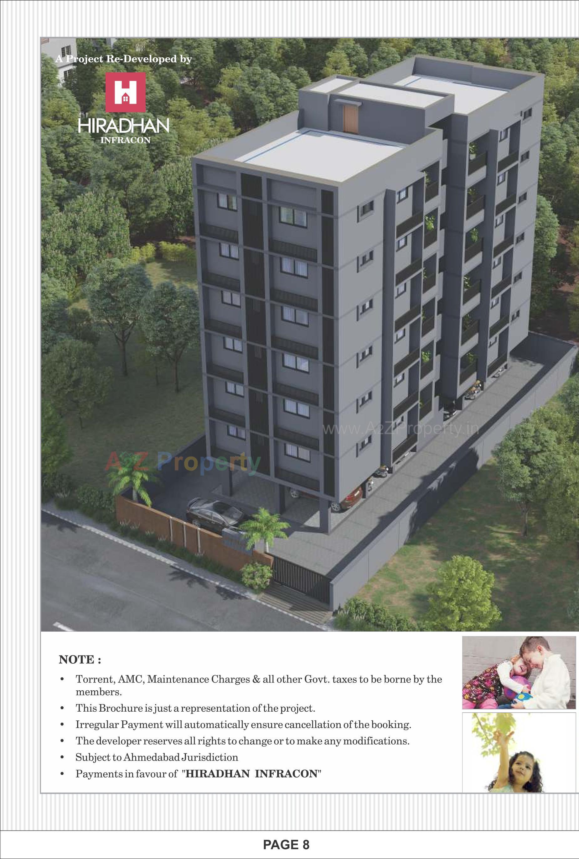 3D Elevation of real estate project Shubhadra Flats located at Paldi, Ahmedabad, Gujarat