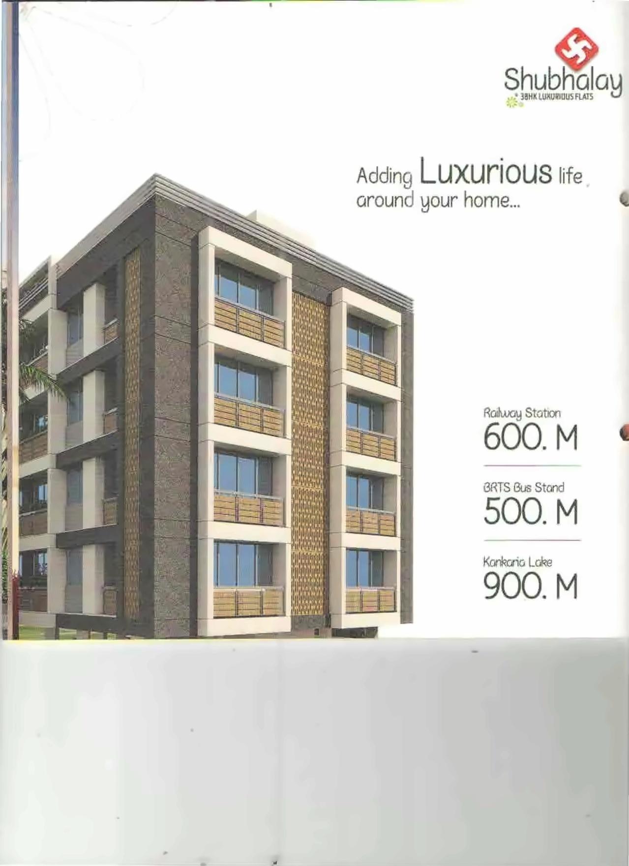 3D Elevation of real estate project Shubhalay located at City, Ahmedabad, Gujarat