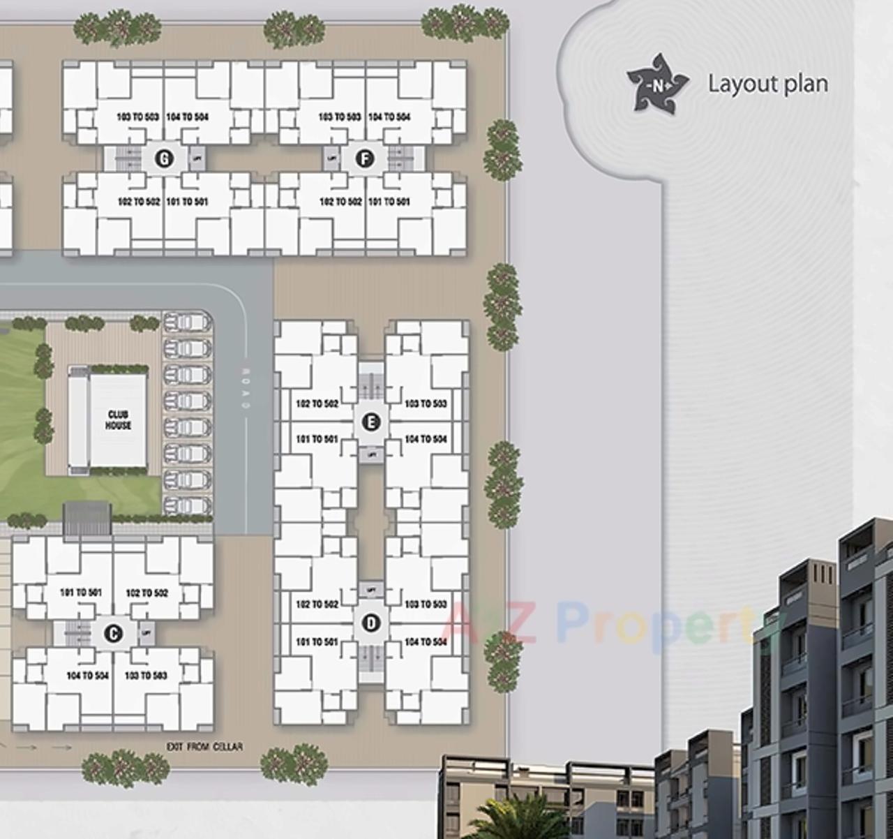 Layout of real estate project Shubham located at Sanand, Ahmedabad, Gujarat