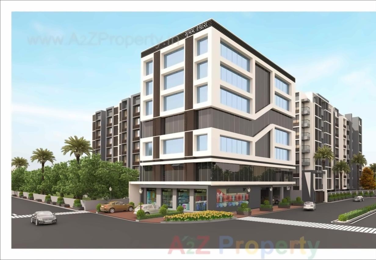3D Elevation of real estate project Shubham Flora located at Saijpur, Ahmedabad, Gujarat