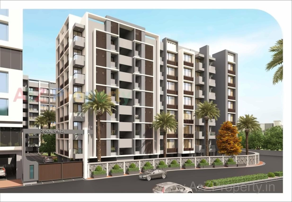 3D Elevation of real estate project Shubham Flora located at Saijpur, Ahmedabad, Gujarat