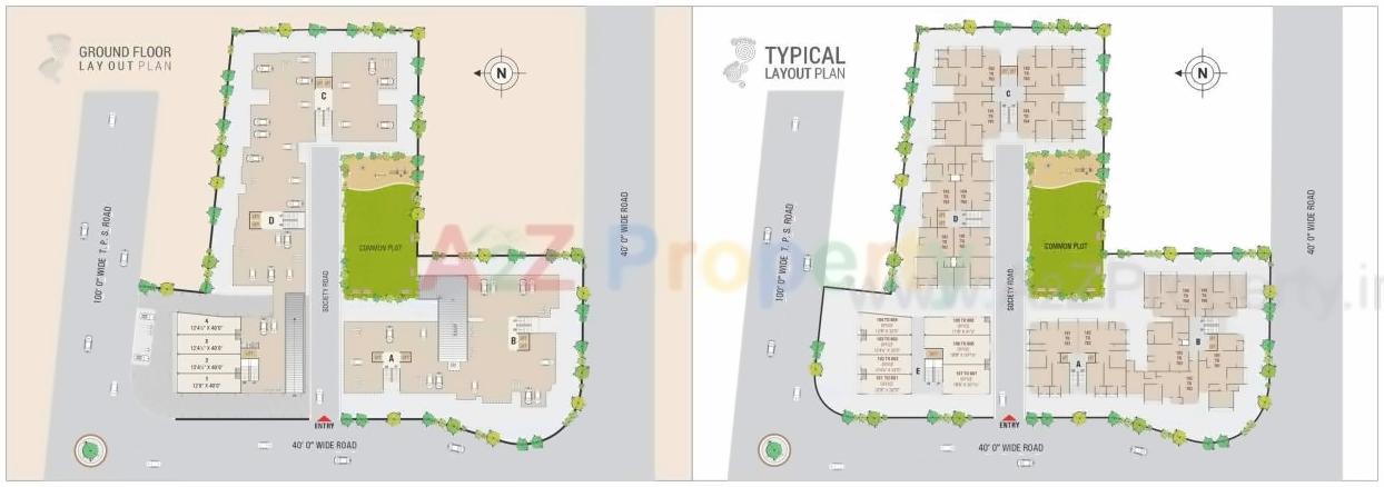 Layout of real estate project Shubham Flora located at Saijpur, Ahmedabad, Gujarat