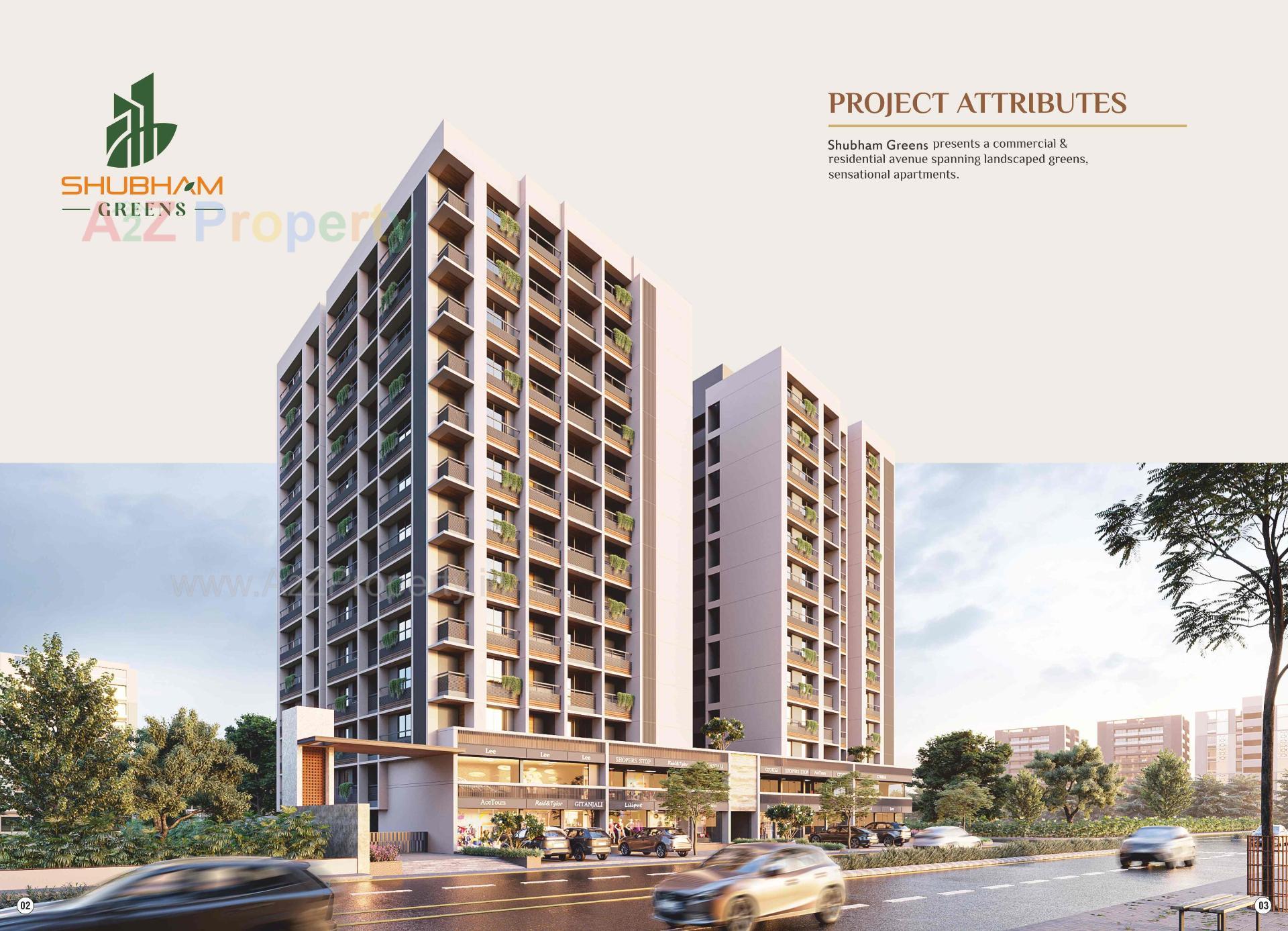 3D Elevation of real estate project Shubham Greens located at Chiloda[naroda], Ahmedabad, Gujarat