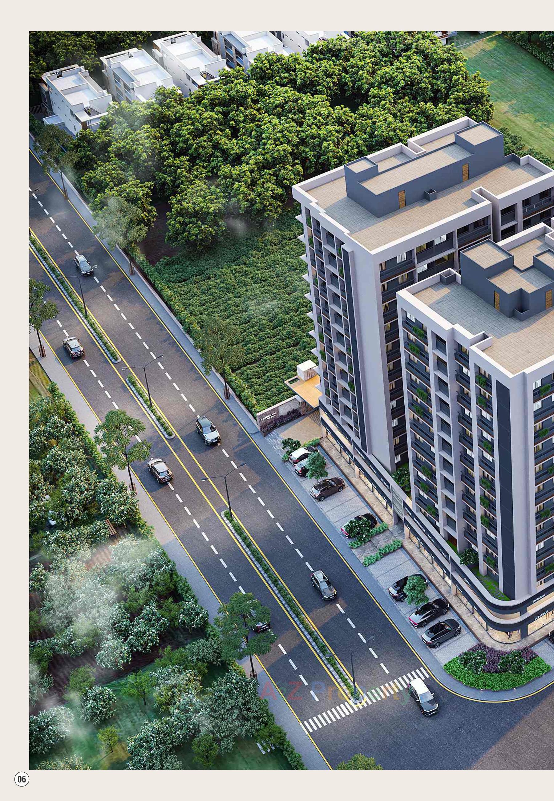 3D Elevation of real estate project Shubham Greens located at Chiloda[naroda], Ahmedabad, Gujarat