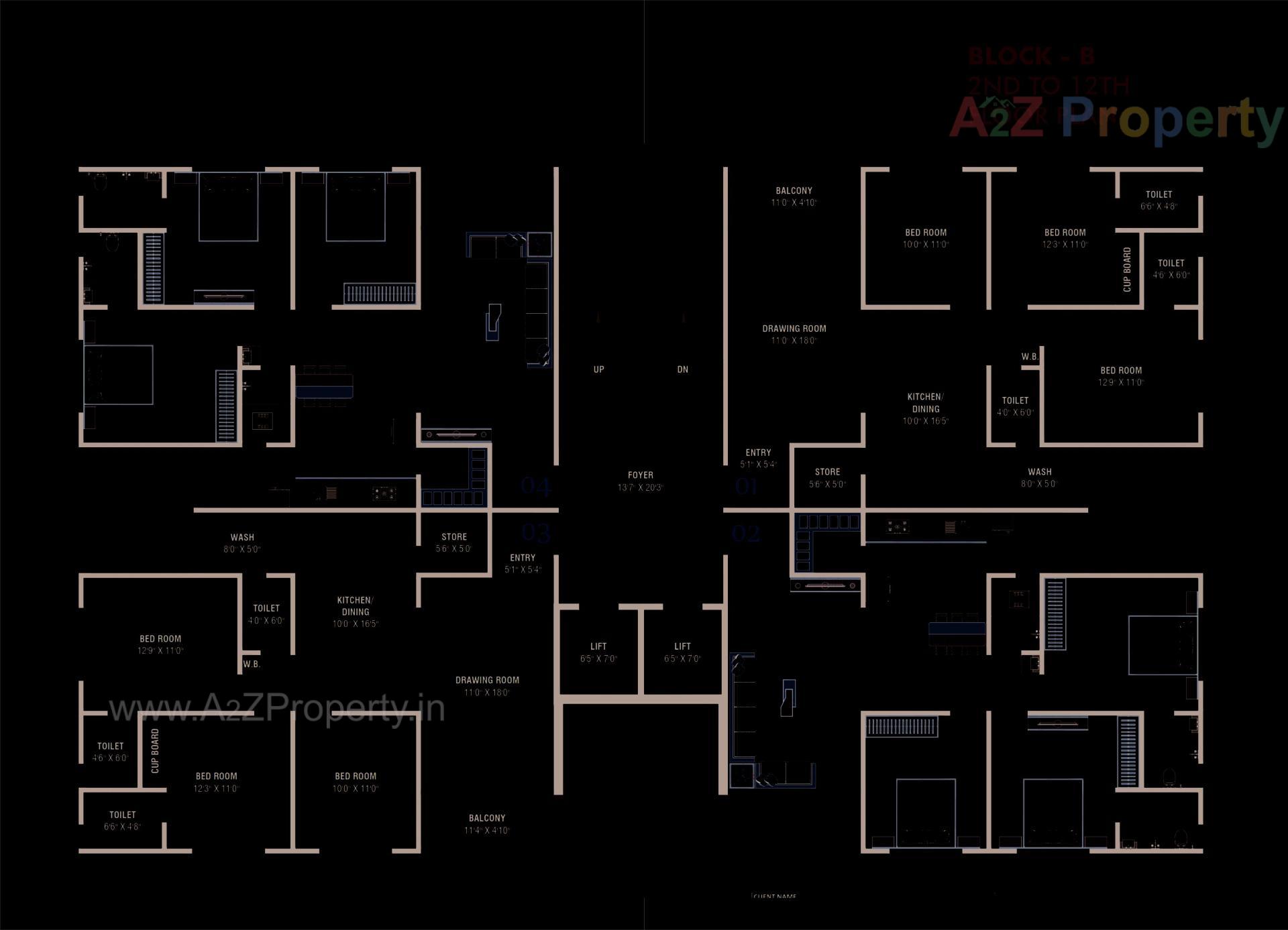 Layout of real estate project Shubham Sky Track located at Hanspura, Ahmedabad, Gujarat