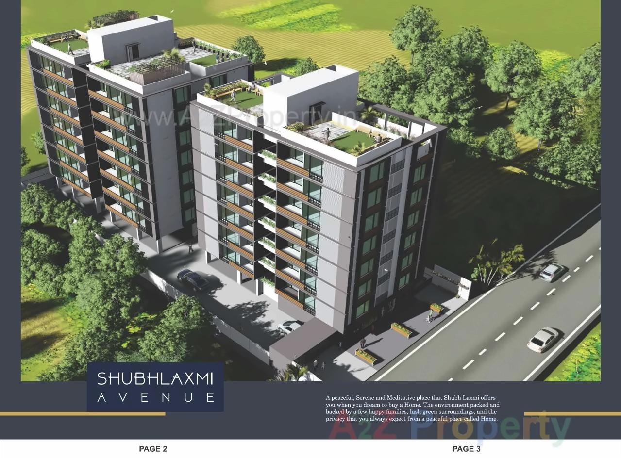 3D Elevation of real estate project Shubhlaxmi Avenue located at Tragad, Ahmedabad, Gujarat