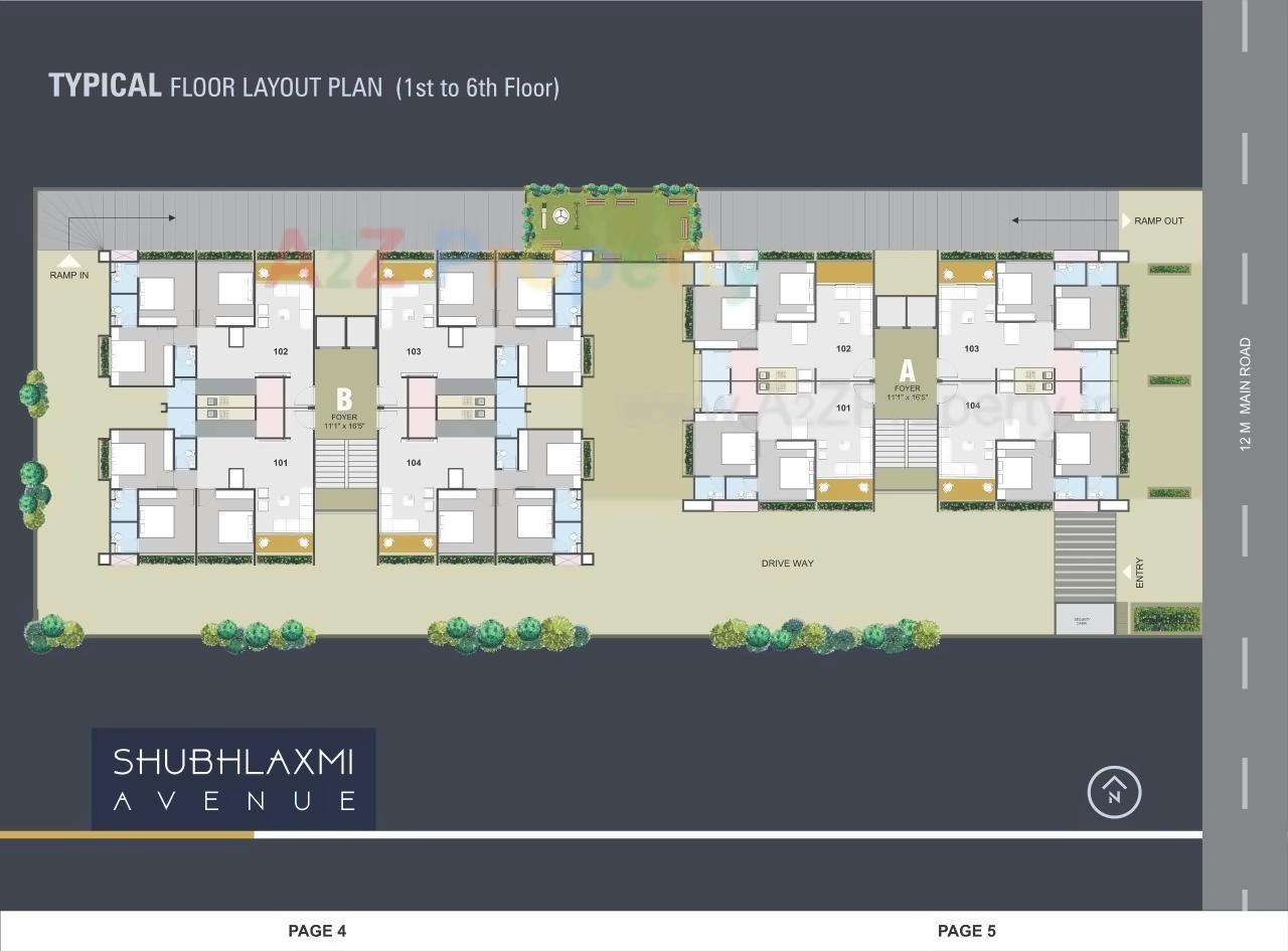 Layout of real estate project Shubhlaxmi Avenue located at Tragad, Ahmedabad, Gujarat