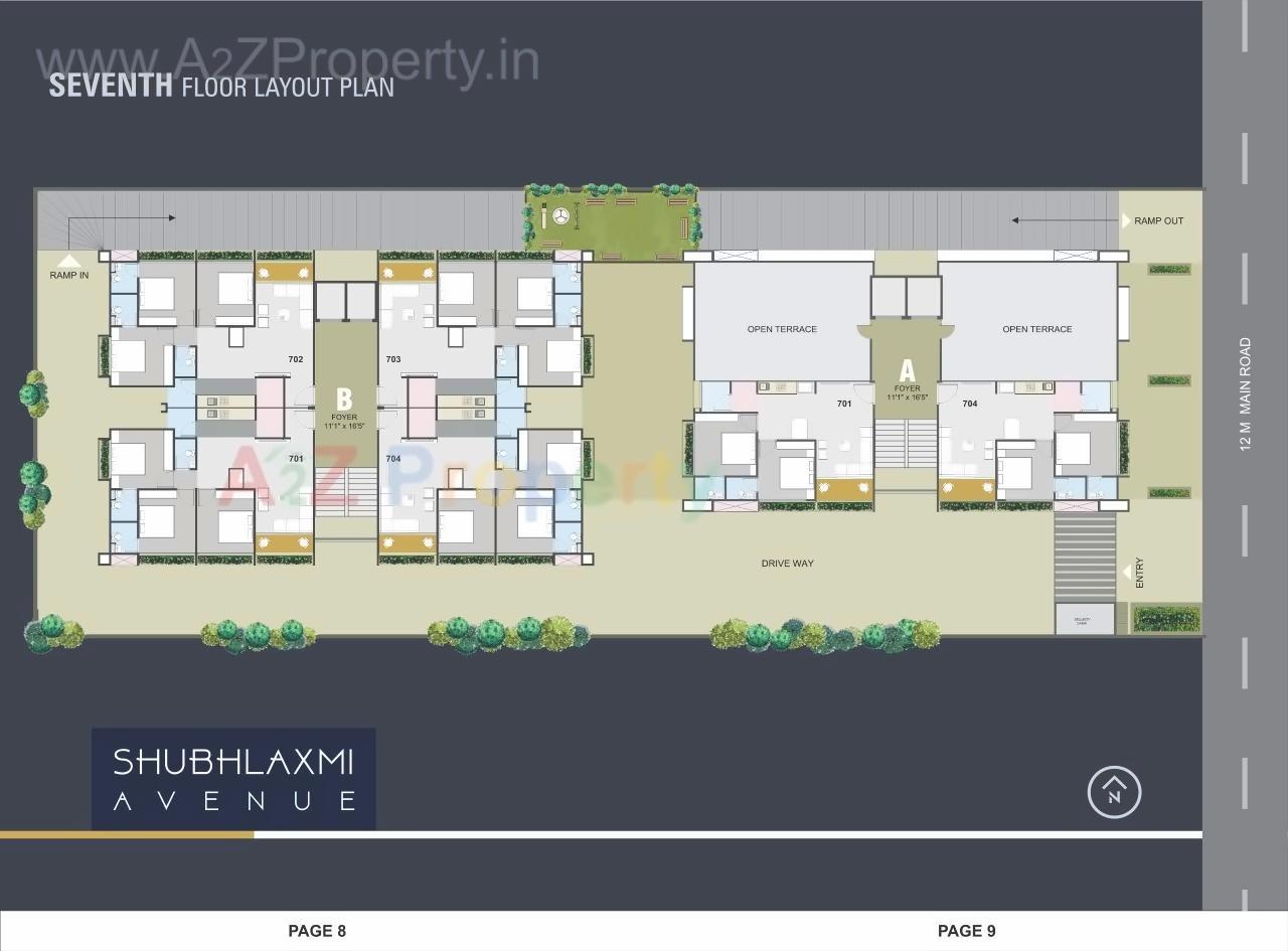 Layout of real estate project Shubhlaxmi Avenue located at Tragad, Ahmedabad, Gujarat
