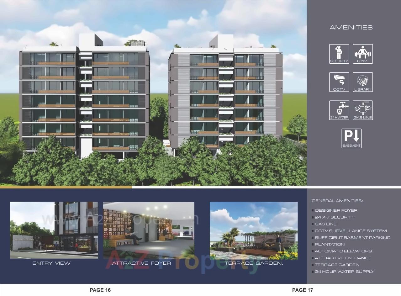 3D Elevation of real estate project Shubhlaxmi Avenue located at Tragad, Ahmedabad, Gujarat