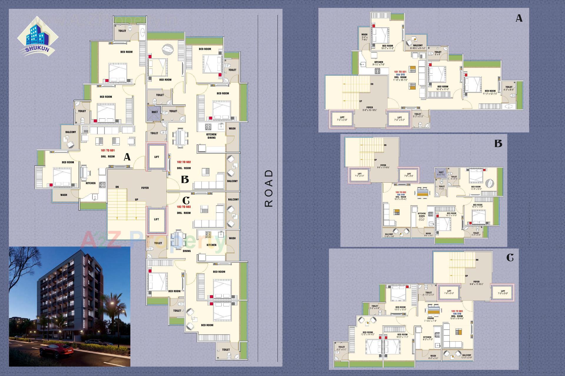 Layout of real estate project Shukun Krushnadham located at Rajpur-hirpur, Ahmedabad, Gujarat