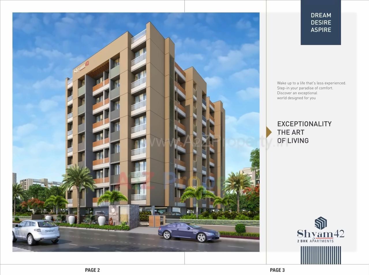 3D Elevation of real estate project Shyam located at Laxmipura, Ahmedabad, Gujarat