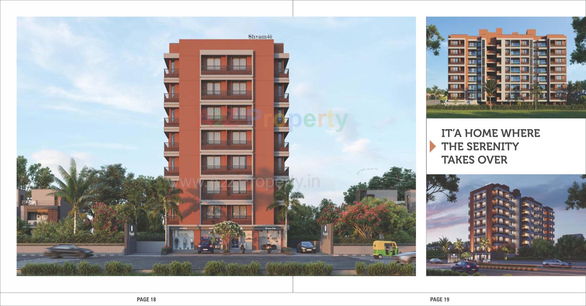 3D Elevation of real estate project Shyam located at Lambha, Ahmedabad, Gujarat