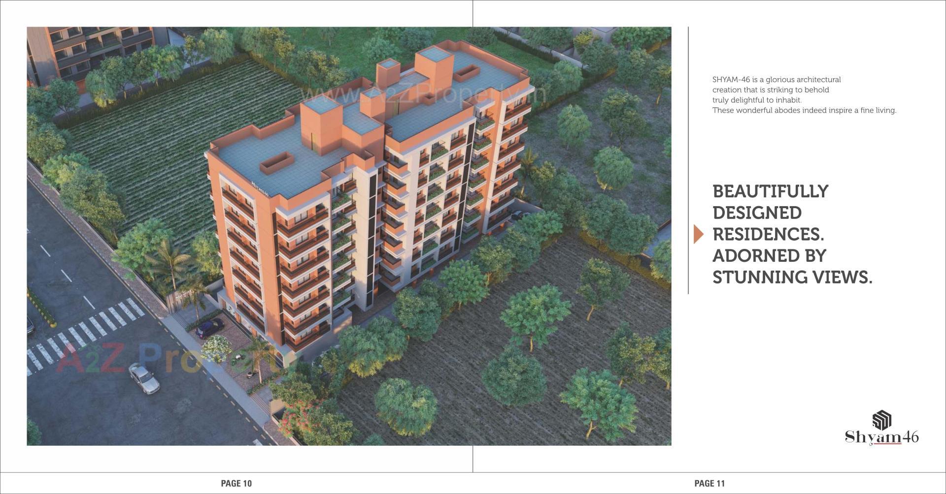 3D Elevation of real estate project Shyam located at Lambha, Ahmedabad, Gujarat