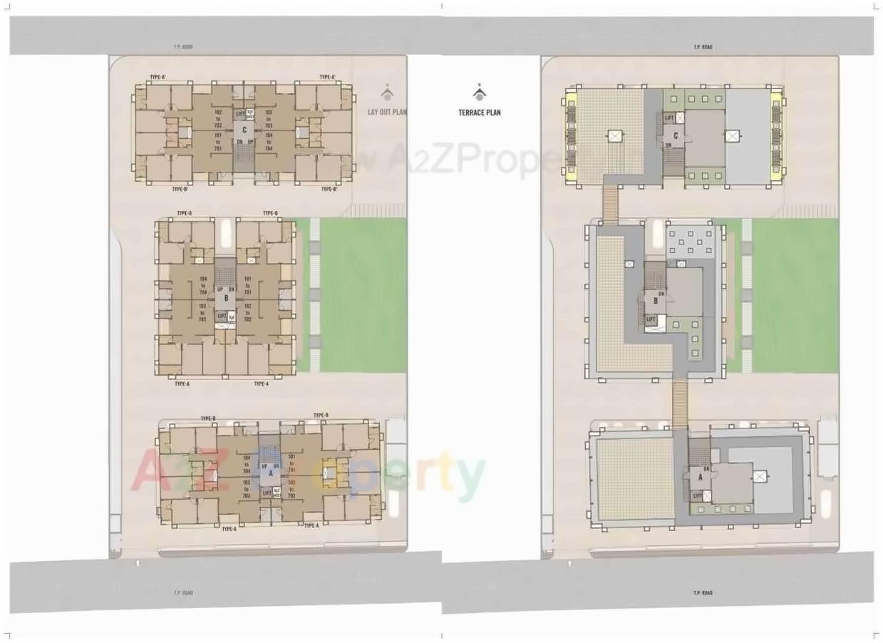 Layout of real estate project Shyam located at Motera, Ahmedabad, Gujarat