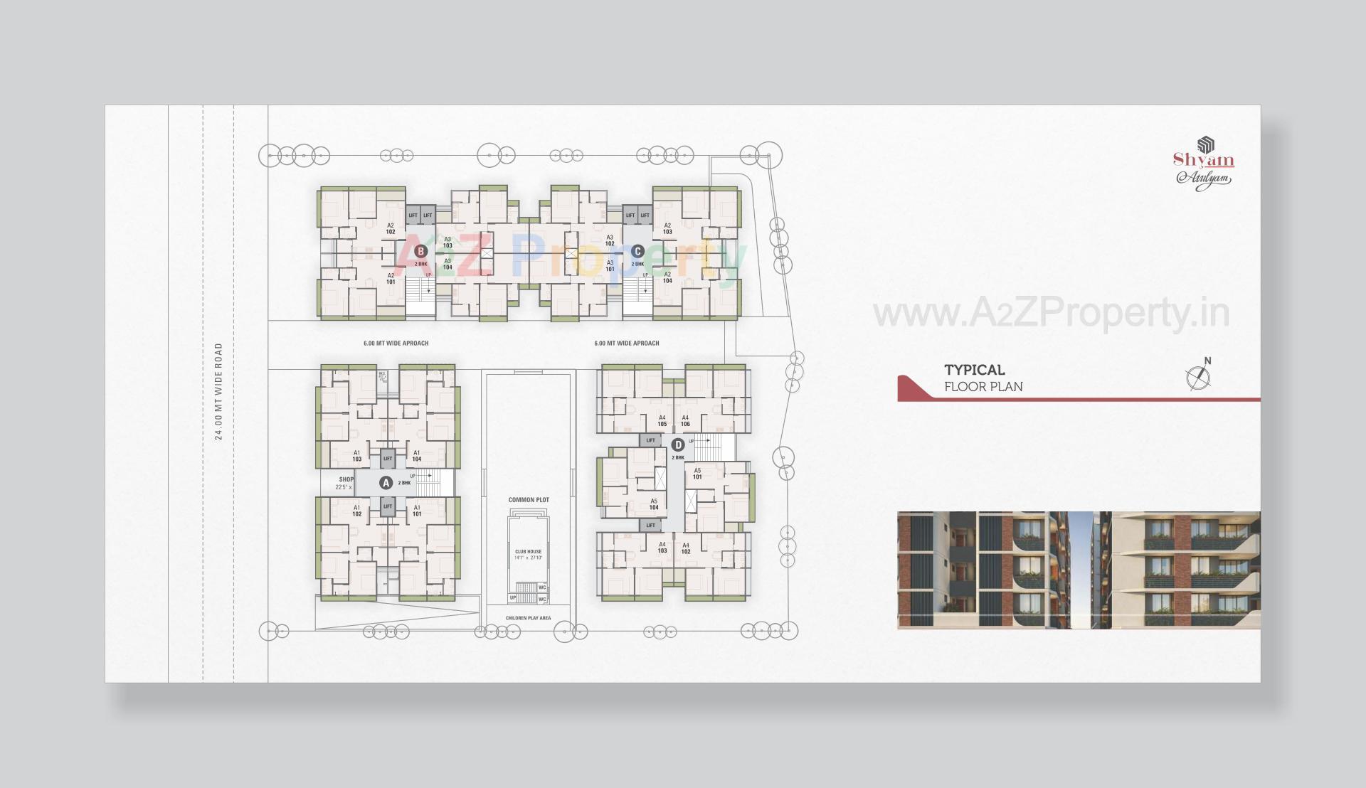 Layout of real estate project Shyam Atulyam located at Lambha, Ahmedabad, Gujarat