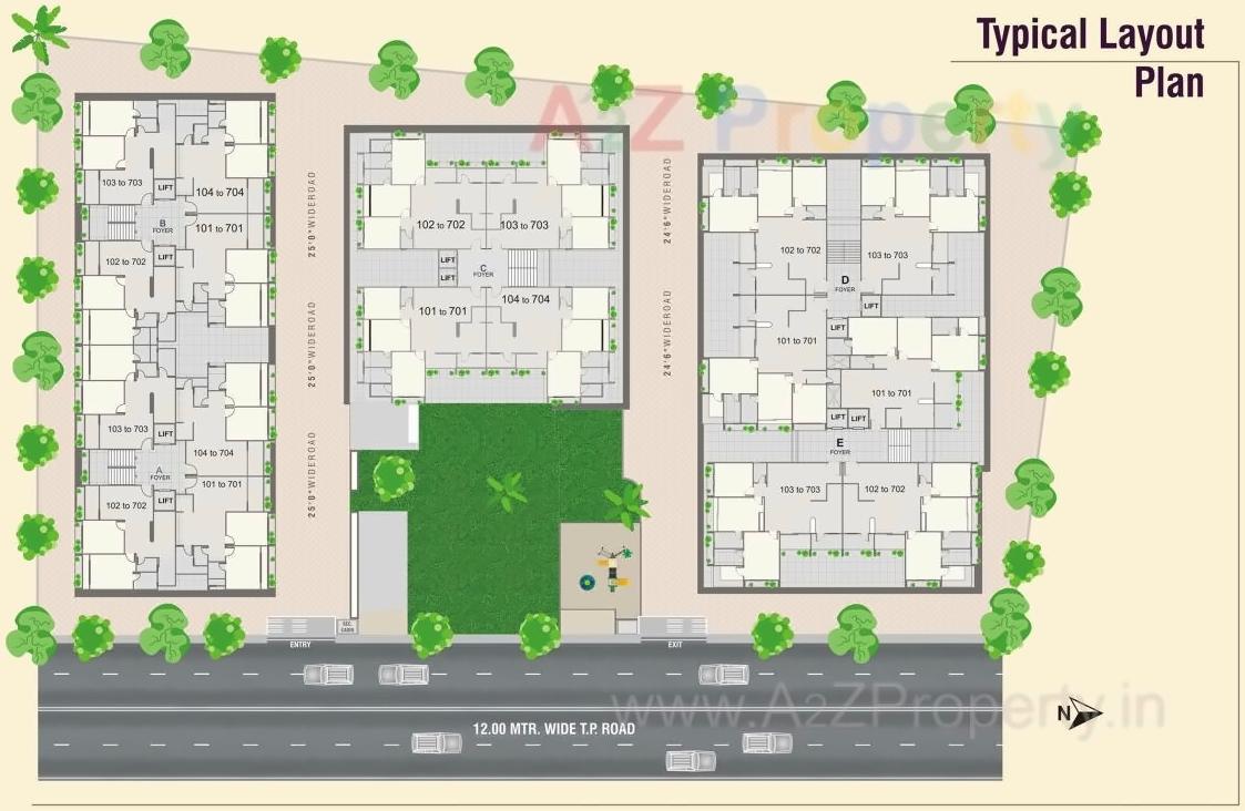 Layout of real estate project Shyam Avirahi located at Naroda, Ahmedabad, Gujarat