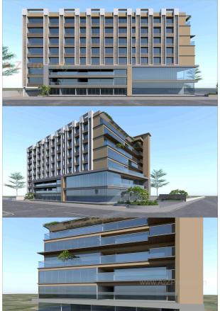 Elevation of real estate project Shyam Business Hub located at Isanpur, Ahmedabad, Gujarat