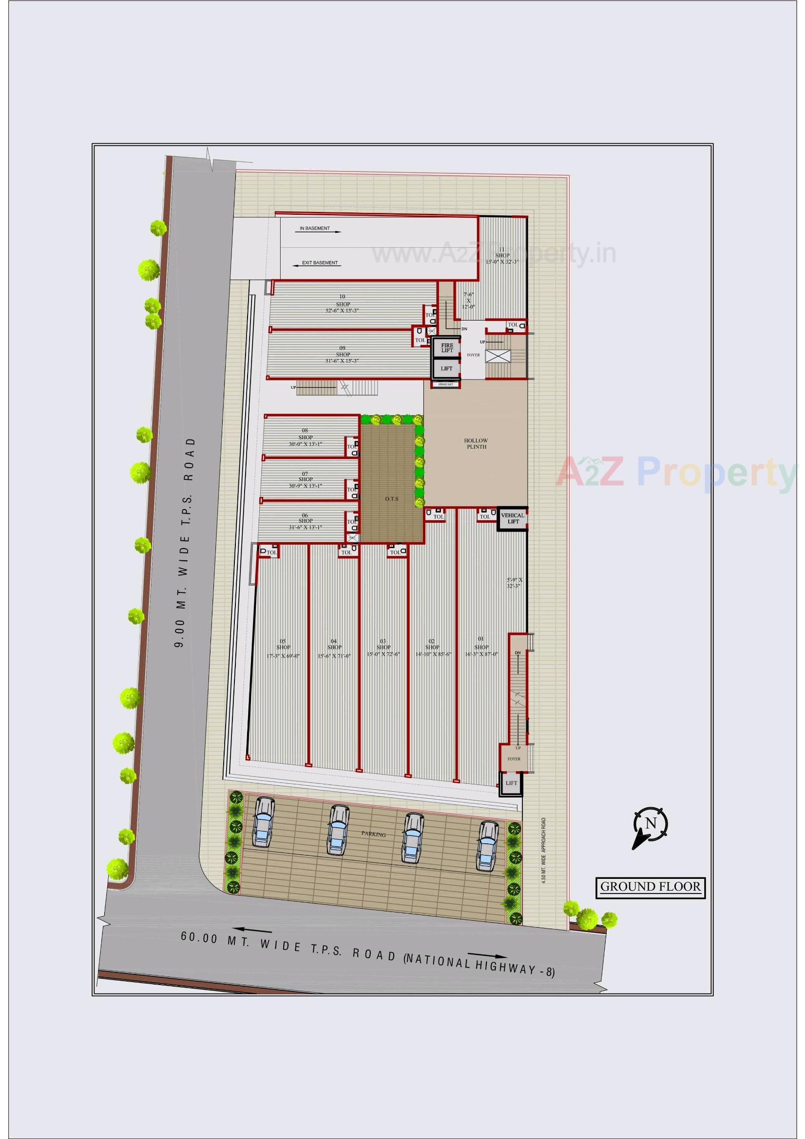 Layout of real estate project Shyam Business Hub located at Isanpur, Ahmedabad, Gujarat