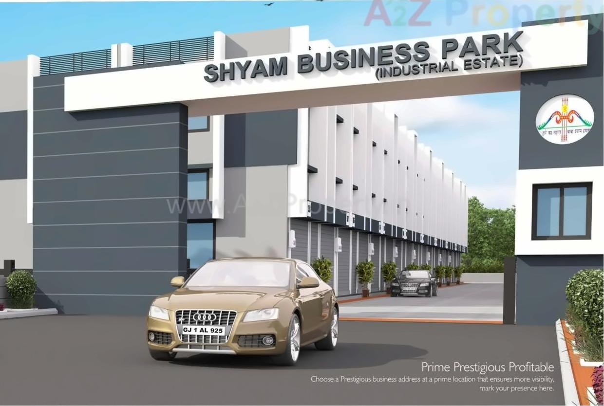 3D Elevation of real estate project Shyam Business Park located at Aslali, Ahmedabad, Gujarat