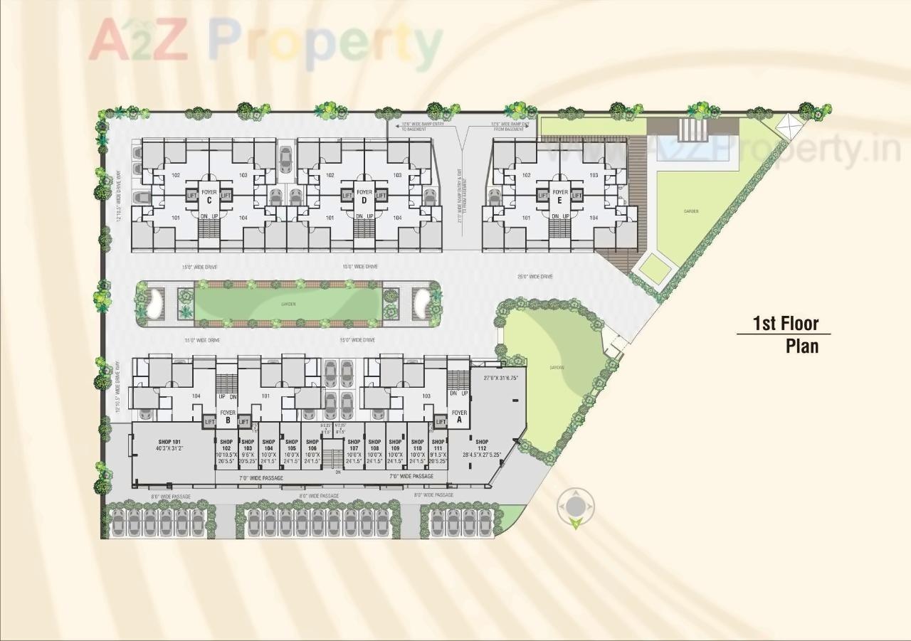 Layout of real estate project Shyam Elegance located at Nana-chiloda, Ahmedabad, Gujarat