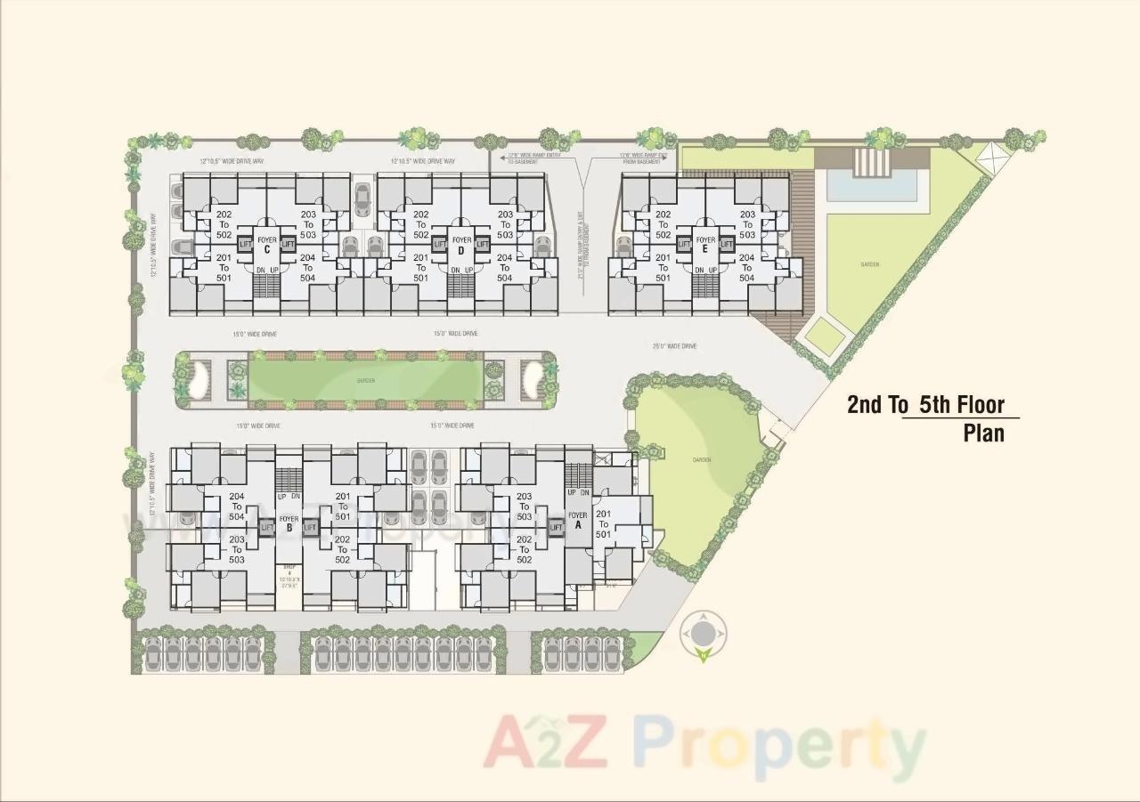 Layout of real estate project Shyam Elegance located at Nana-chiloda, Ahmedabad, Gujarat