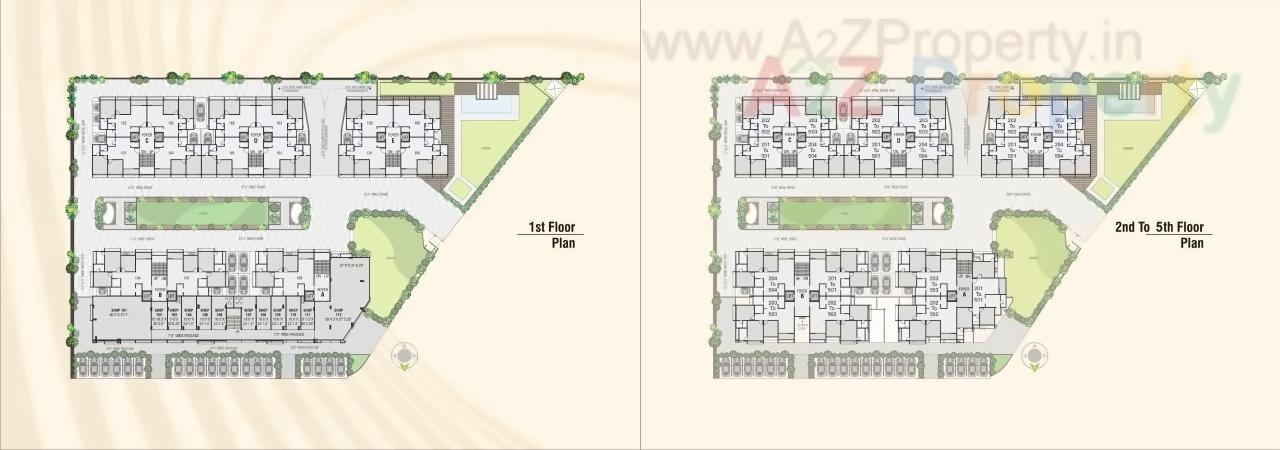 Layout of real estate project Shyam Elegance located at Nana-chiloda, Ahmedabad, Gujarat