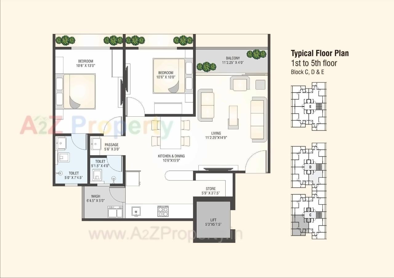 Layout of real estate project Shyam Elegance located at Nana-chiloda, Ahmedabad, Gujarat