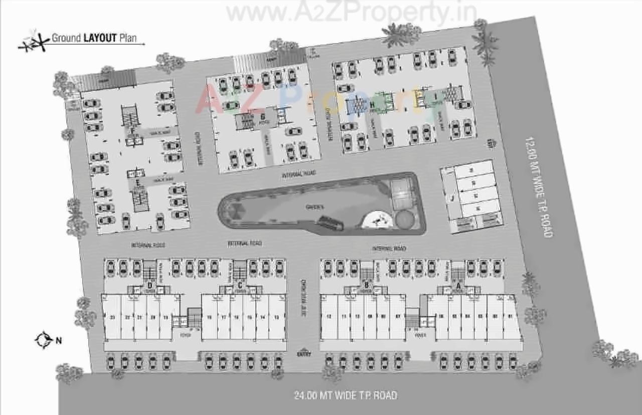 Layout of real estate project Shyam Enclave located at Naroda, Ahmedabad, Gujarat