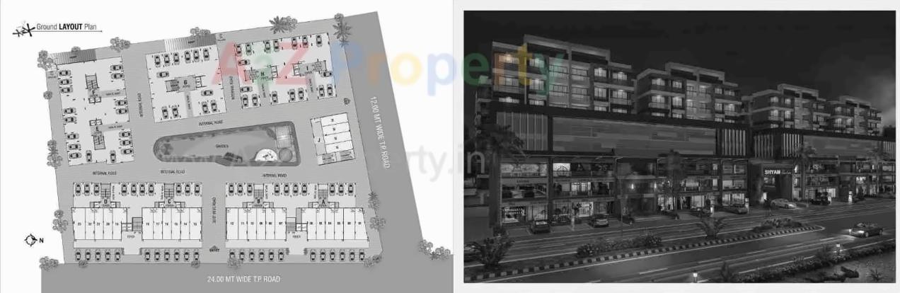 Layout of real estate project Shyam Enclave located at Naroda, Ahmedabad, Gujarat
