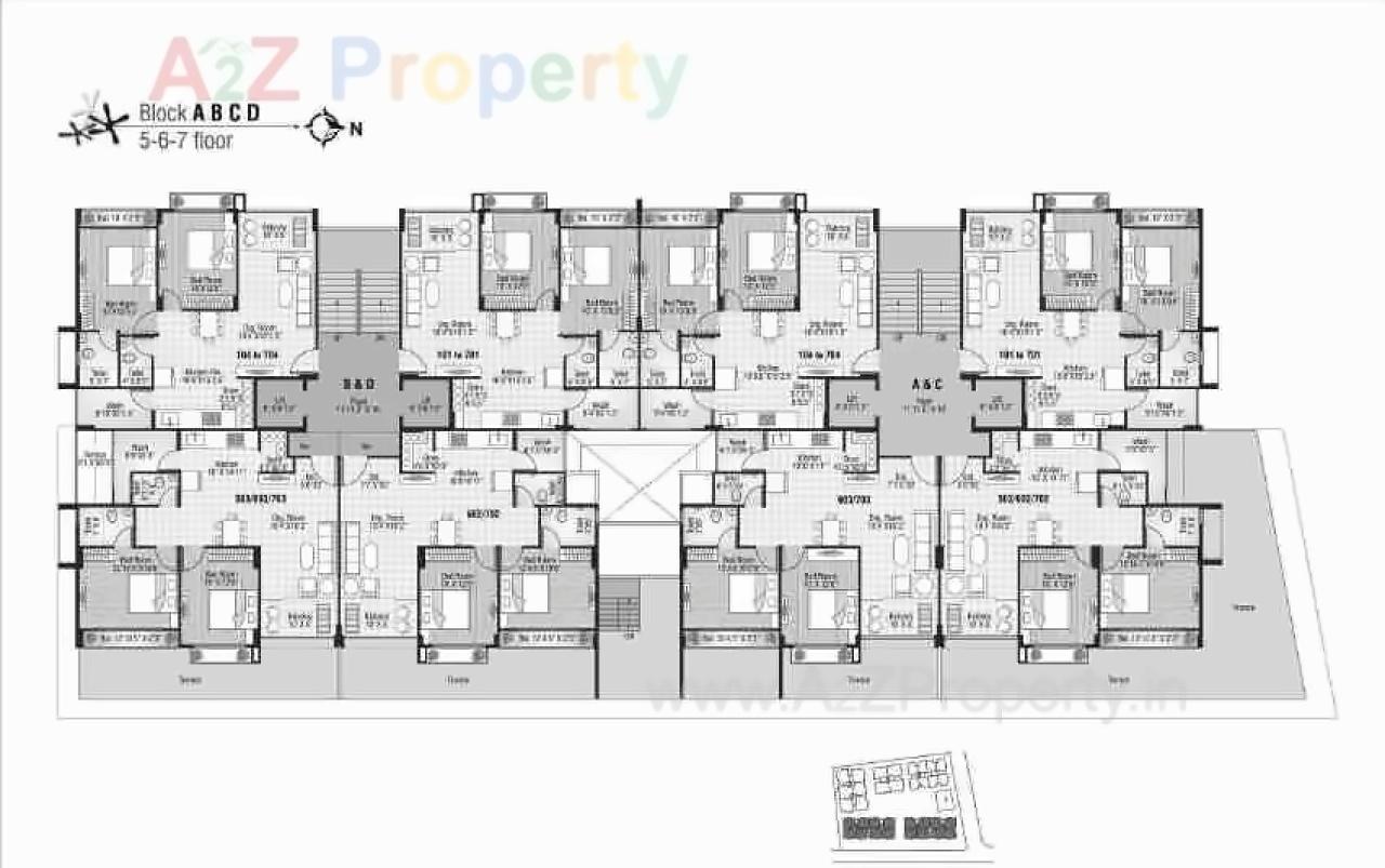 Layout of real estate project Shyam Enclave located at Naroda, Ahmedabad, Gujarat
