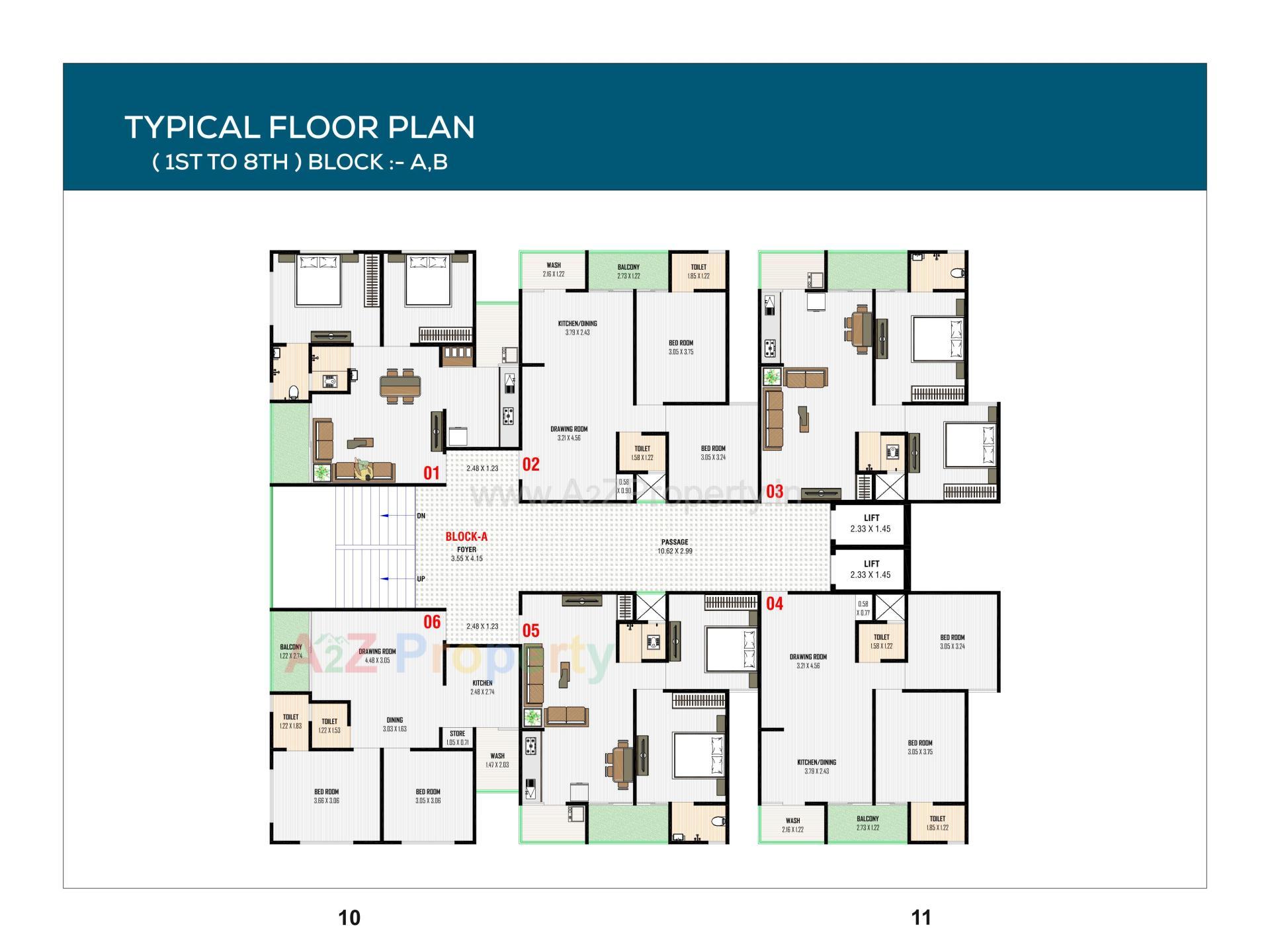 Layout of real estate project Shyam Height located at Nikol, Ahmedabad, Gujarat