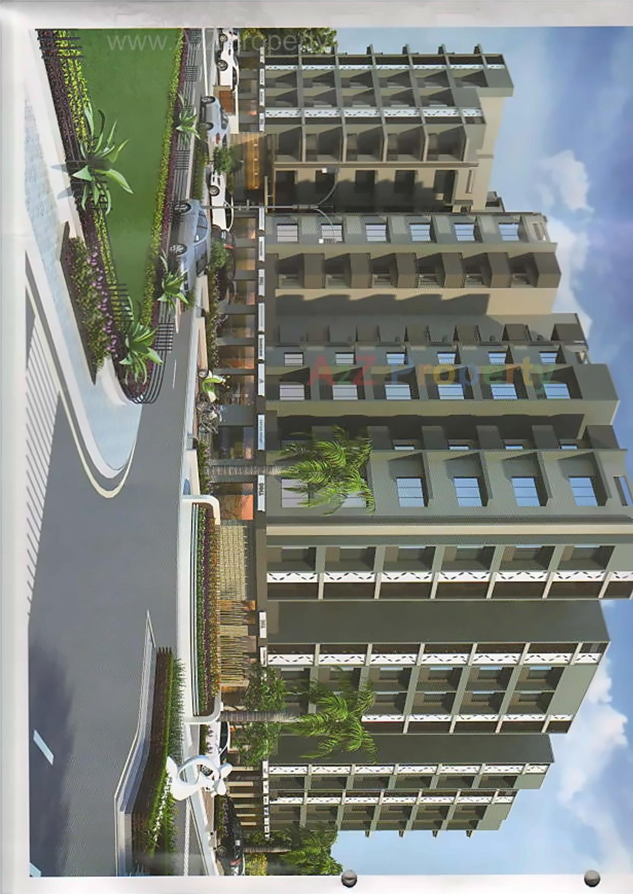 3D Elevation of real estate project Shyam Hill located at Sanand, Ahmedabad, Gujarat