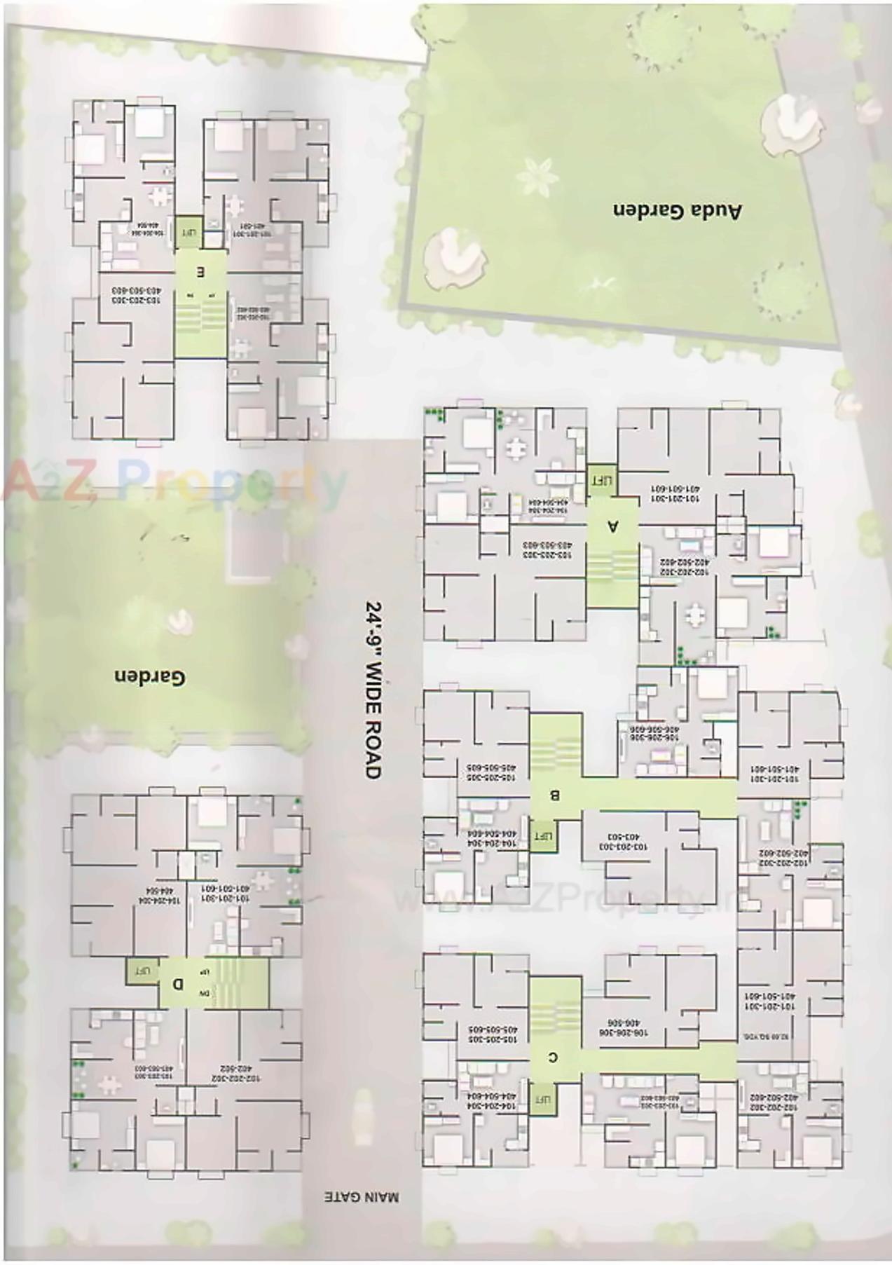 Layout of real estate project Shyam Hill located at Sanand, Ahmedabad, Gujarat