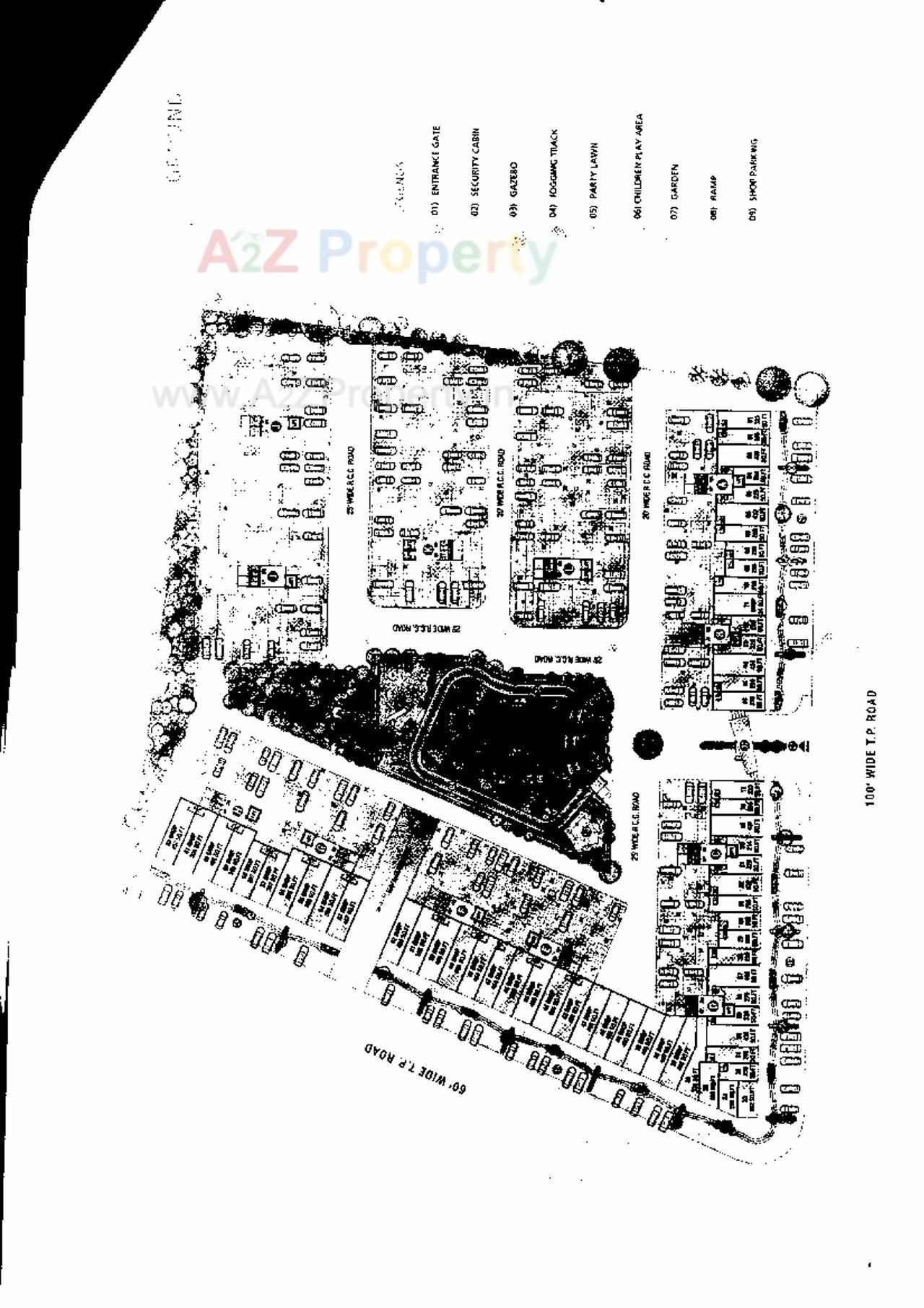 Layout of real estate project Shyam Kutir located at Hanspura, Ahmedabad, Gujarat