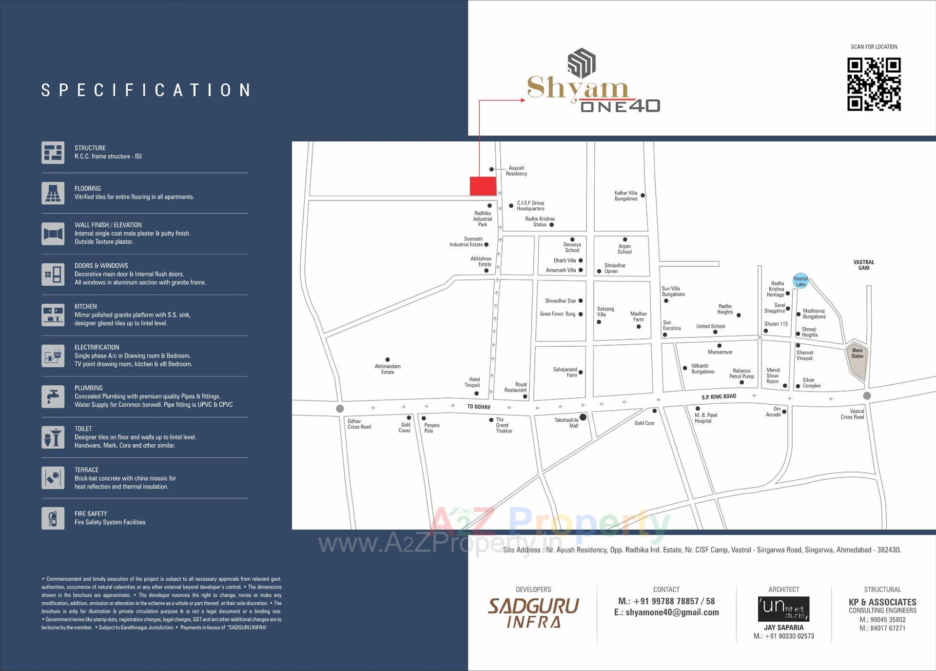  of real estate project Shyam One40 located at Singarwa, Ahmedabad, Gujarat