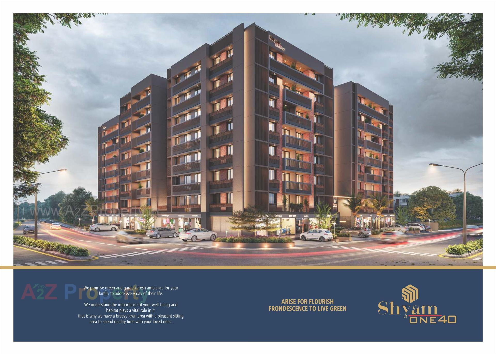 3D Elevation of real estate project Shyam One40 located at Singarwa, Ahmedabad, Gujarat