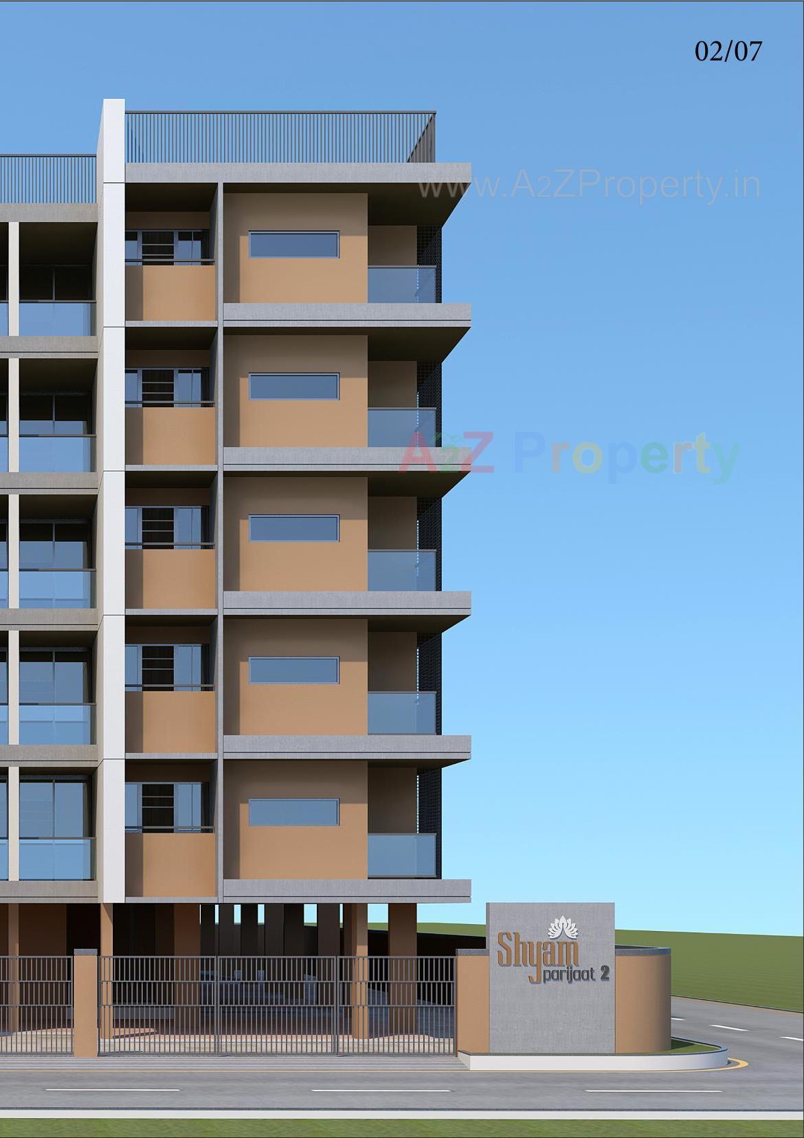 3D Elevation of real estate project Shyam Parijaat located at Narol, Ahmedabad, Gujarat